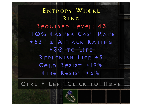 D2r Ladder Rare Ring +10% Fcr/63 Ar/30 Life/Repl Life +5/Cr 19%/Fr 6%